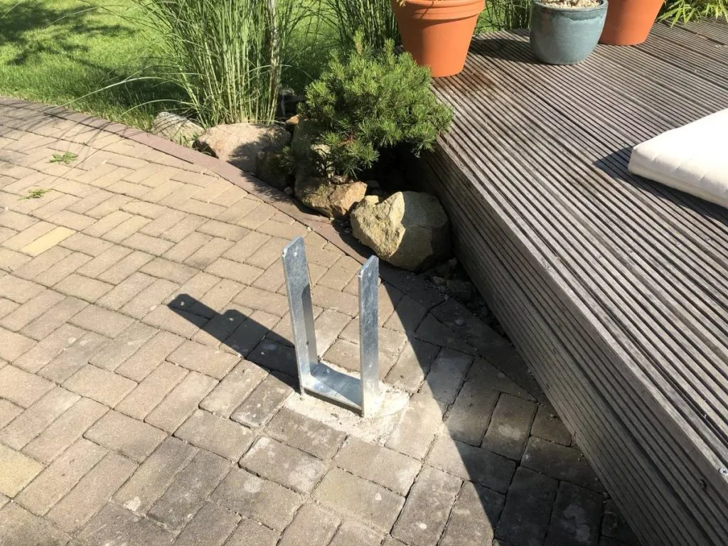 Stavba dubové pergoly - hodinový manžel