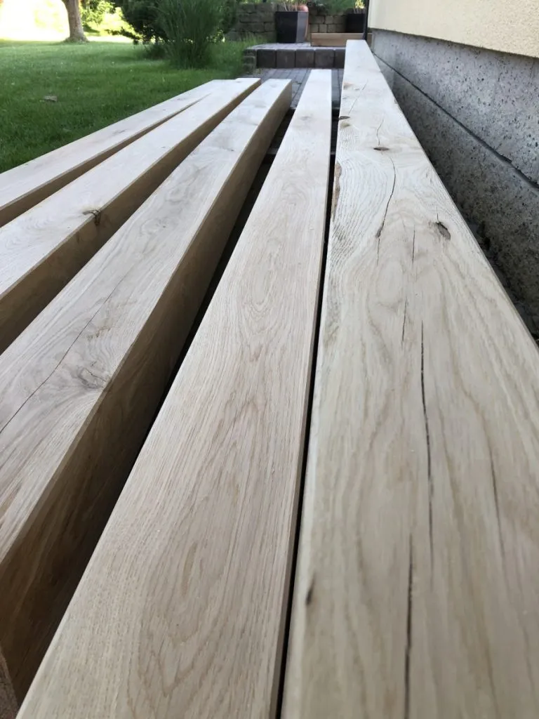 Stavba dubové pergoly - hodinový manžel